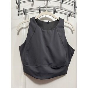 CALLA PowerMove Sports Bra Women's L Gray Racerback High Neck athleisure